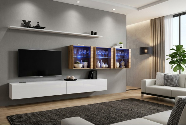 Wand compleet meubilair woonkamer modern woonkamermeubilair tv-standaard design