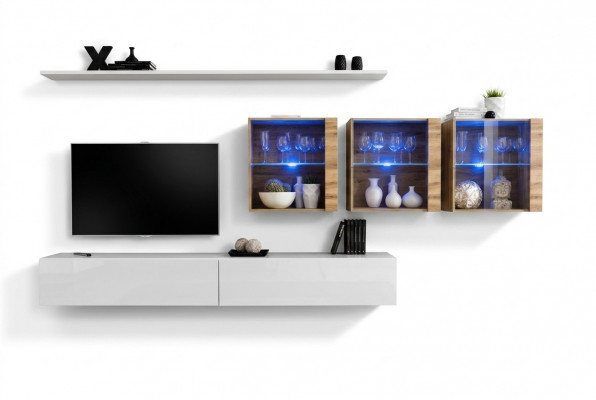 Wand compleet meubilair woonkamer modern woonkamermeubilair tv-standaard design