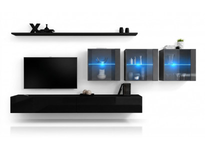Woonkamer set 7-delig Modern woonkamer meubilair TV-standaard Design muur planken Compleet