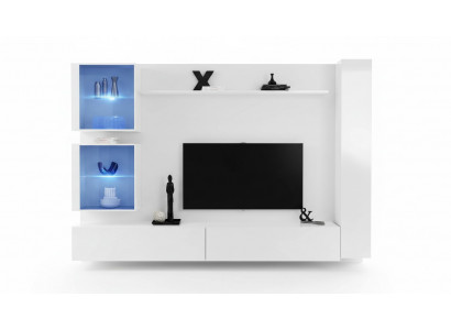 Wit woonwand luxe wandkast compleet dressoir tv-standaard modern ontwerp