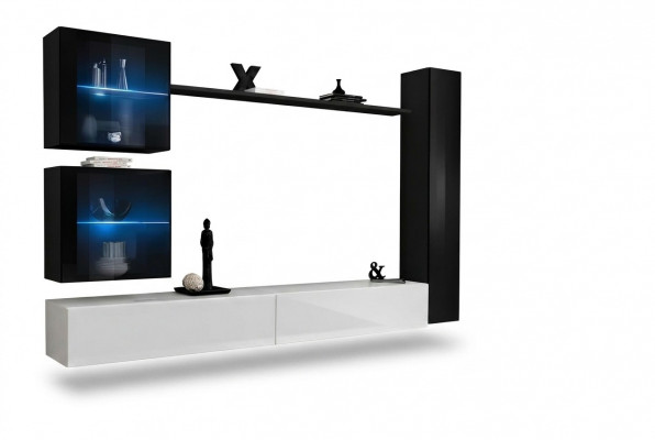 Wandmeubel Set 6-delig Luxe Inrichting Woonkamer Designer TV-stand Wandkast