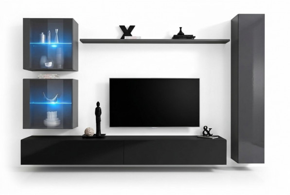 Woonkamerset 6-delig Luxe woonwandmeubels Ontwerper 3x Wandkast TV-standaard  Woonkamerset 6-delig luxe woonwandmeubels Ontwerper 3x Wandkast TV-standaard