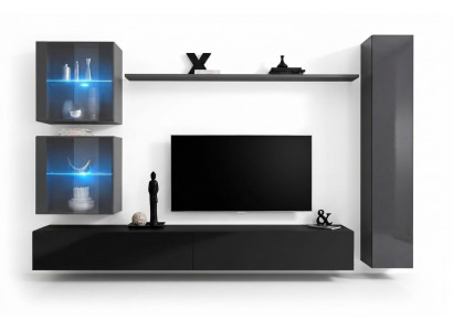 Woonkamerset 6-delig Luxe woonwandmeubels Ontwerper 3x Wandkast TV-standaard  Woonkamerset 6-delig luxe woonwandmeubels Ontwerper 3x Wandkast TV-standaard