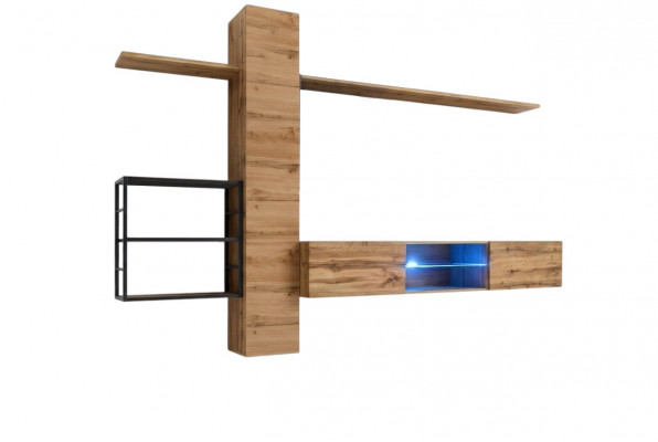 Luxe wandkast meubels inrichting woonkamer meubels bruin 3x wandplanken