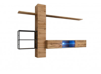 Luxe wandkast meubels inrichting woonkamer meubels bruin 3x wandplanken