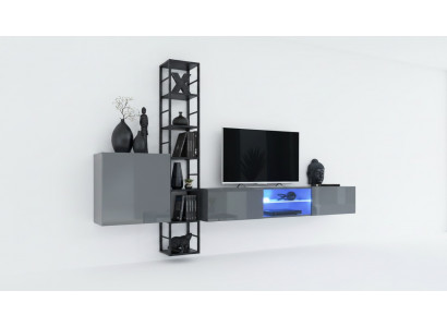 Woonkamer meubels, houten wandmeubel, inrichting, tv-standaard, compleet nieuw meubilair.