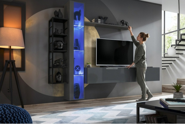 Moderne woonkamer meubel ontwerp stijl tv-standaard muur vitrine