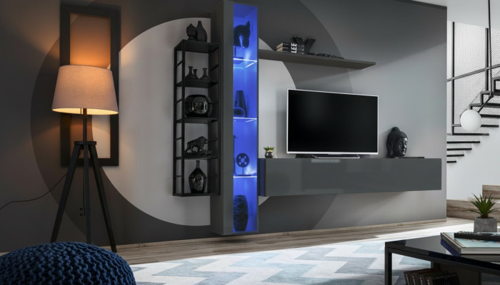 Moderne woonkamer meubel ontwerp stijl tv-standaard muur vitrine