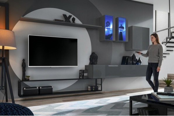 Woonkamer meubel Compleet set 6-delige Designer woonwand Luxe meubels Dressoir.