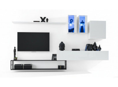 Complete woonkamerwand ontwerper luxe woonkamermeubels Wit tv-standaard dressoir.