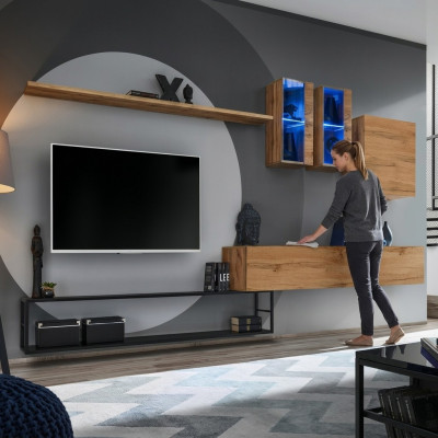 Wandmeubel Bruin Design Sideboard TV-standaard Inrichting Luxe Compleet Nieuw