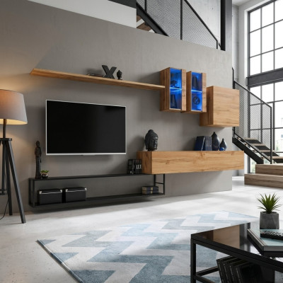 Wandmeubel Bruin Design Sideboard TV-standaard Inrichting Luxe Compleet Nieuw