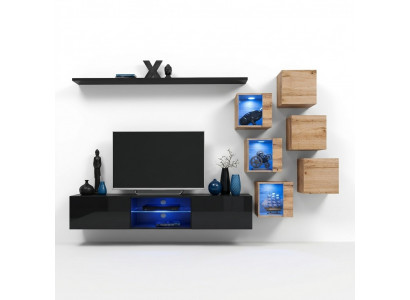 Houten meubels Moderne woonwand Designer woonkamermeubelen TV-standaard Wandkast