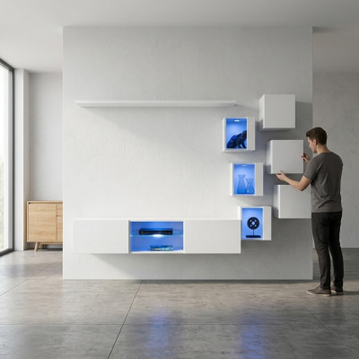 Luxe woonwandinrichting Nieuwe meubels Wandkast Woonkamermeubilair Compleet