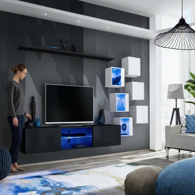 Moderne complete woonkamer wandplank luxe designer set woonkamermeubels