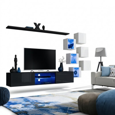 Moderne complete woonkamer wandplank luxe designer set woonkamermeubels