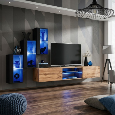 Woonkamermeubels Luxe woonwand Compleet designinterieur Houten meubels