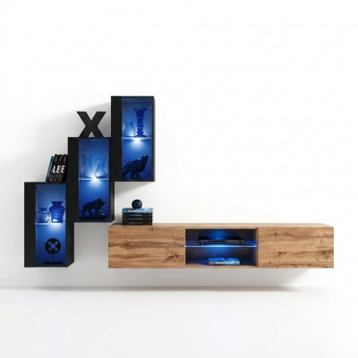 Woonkamermeubels Luxe woonwand Compleet designinterieur Houten meubels