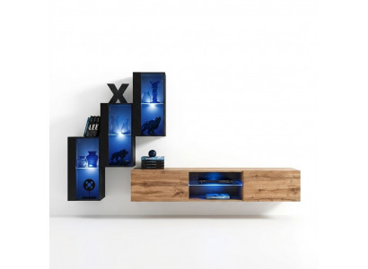 Woonkamermeubels Luxe woonwand Compleet designinterieur Houten meubels