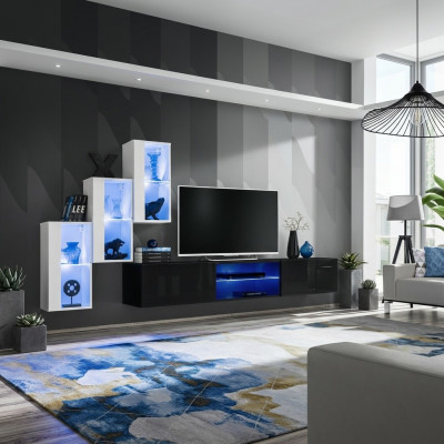Woonwand Luxe Meubel Compleet Set Ontwerper Modern Inrichting 3x Wandkast