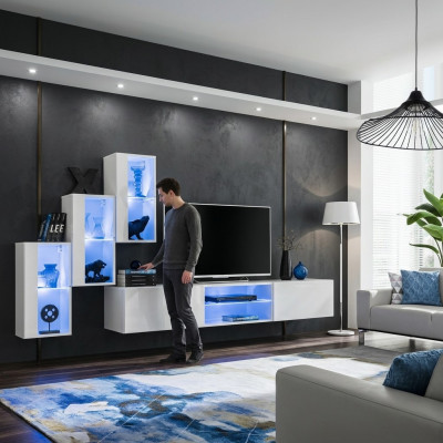 Wandmeubel Luxe Nieuwe Woonkamerset 210 cm Inrichting Wandplanken Modern
