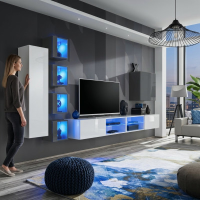 Woonwand Wit Designer Wandkast Meubels Woonkamermeubels Inrichting Compleet