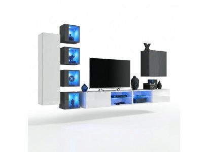 Woonwand Wit Designer Wandkast Meubels Woonkamermeubels Inrichting Compleet