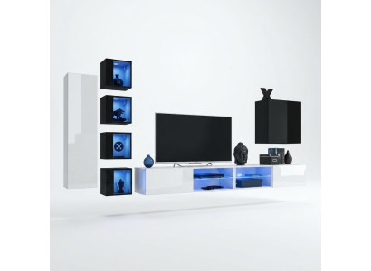 Woonkamer Complete Set 7-delige Luxe Woonwand 6x Wandkast TV-standaard Meubels