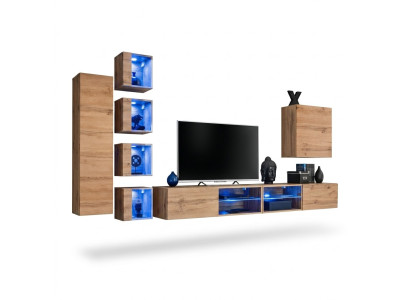 Garnituur Set Woonkast Wandkast Wandplanken Dressoir Houten meubels Tv-standaard Nieuw