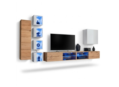 Ontwerper moderne meubels wandplanken tv-standaard wandkast hangkast houten meubels