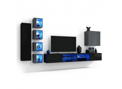 Woonkamer meubels Nieuwe woonwand 320cm 6x hangkast Inrichting Luxe wandrek