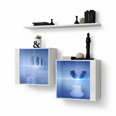 Woonwand Nieuwe Moderne Inrichting Wandkast Plank Wit Meubilair Compleet Woonkamer