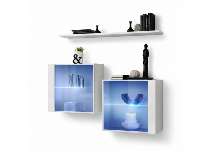 Woonwand Nieuwe Moderne Inrichting Wandkast Plank Wit Meubilair Compleet Woonkamer