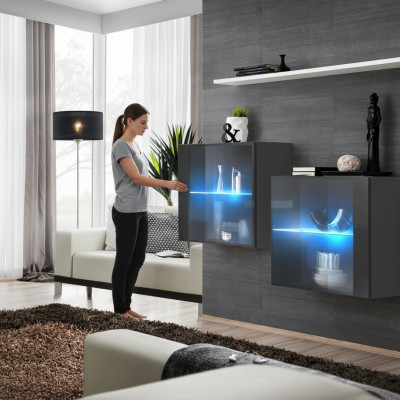 Luxe meubels woonkamer compleet wandmeubel hout inrichting muurkast wandplank