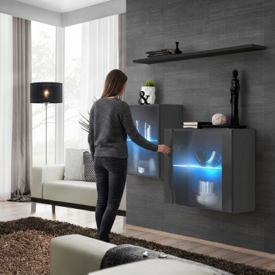 Ontwerper woonkamer wandmeubel wandkast wandplank luxe set woonkamer meubels