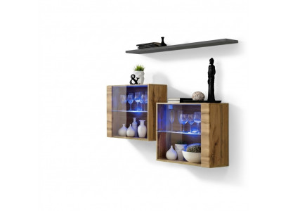Moderne ontwerper woonkamer muurkasten bruin meubels luxe