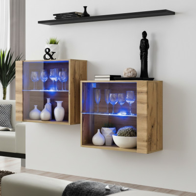 Moderne meubels Luxe wandmeubel 130 cm woonkamer inrichting Compleet set van 3 stuks.
