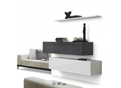 2x Kasten Woonkamer Set Luxe Design Inrichting Muurrek Houten Meubels Woonkamer