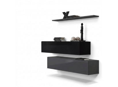 Woonkamer wandplank dressoir woonwanden muurkast complete set 3-delig nieuw Woonkamer wandplank dressoir woonwanden muurkast complete set 3-delige nieuwe
