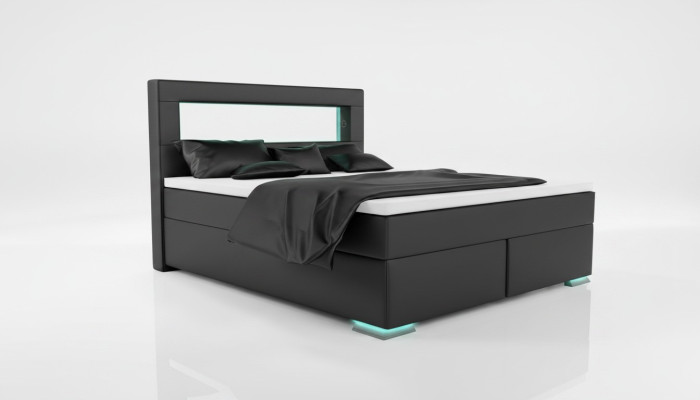 Slaapkamer bed textiel luxueuze bekleding inrichting 180x200 meubels tweepersoonsbed nieuw.
