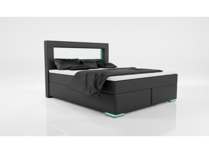Slaapkamer bed textiel luxueuze bekleding inrichting 180x200 meubels tweepersoonsbed nieuw.