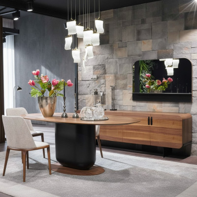 Eetkamerset 6-delig Eettafel Stoelen Eetgroep Dressoir Meubels