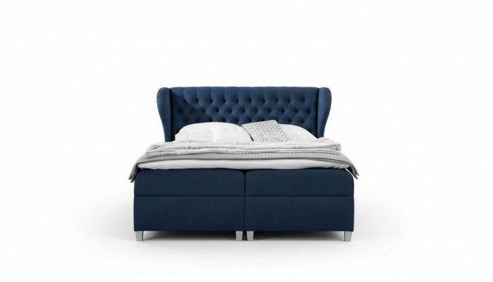 Luxe boxspringbed slaapkamer bed gestoffeerd modern 160x200cm hout