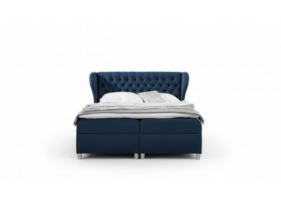 Luxe boxspringbed slaapkamer bed gestoffeerd modern 160x200cm hout