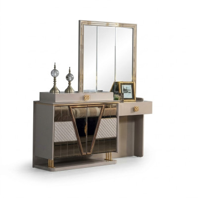 Moderne make-uptafel luxe meubels spiegel Nieuwe inrichting slaapkamer