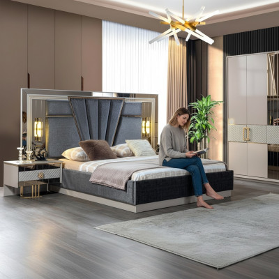Slaapkamer set Bed met 2x nachtkastjes Compleet luxe inrichting Modern