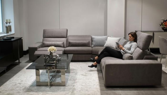 Bank L-vorm Moderne hoekbank Woonkamerset Inrichting Design Salontafel