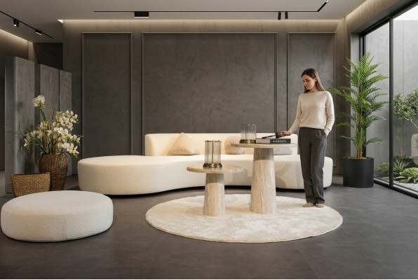 Woonkamer set Bank Vierzitter Bank Salontafel Voetenbank Textiel Meubels Woonkamerset Bank Vierzitterbank Salontafel Voetenbank Stoffering Meubels