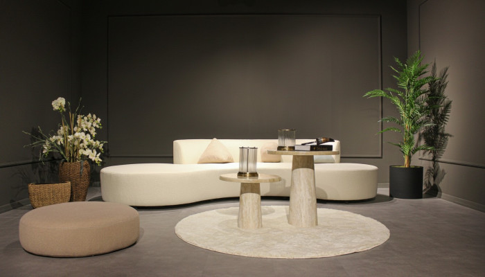 Woonkamer set Bank Vierzitter Bank Salontafel Voetenbank Textiel Meubels Woonkamerset Bank Vierzitterbank Salontafel Voetenbank Stoffering Meubels