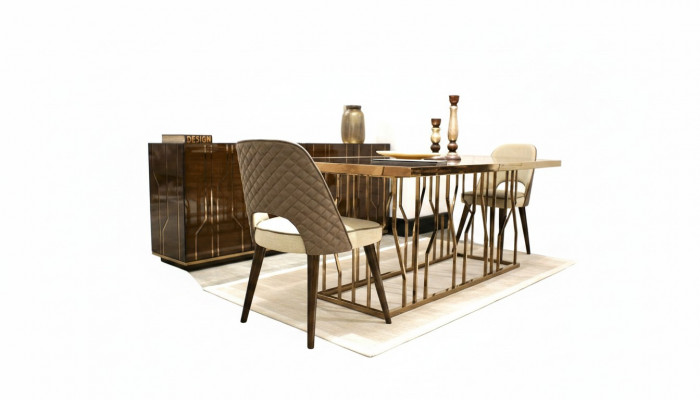 Ontwerpstoel Stoffen bekleding Luxe meubels Eetkamer Modern inrichting